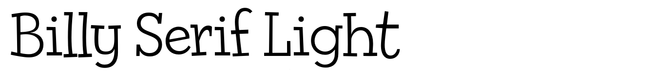 Billy Serif Light